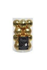 Decoris Kerstbal Glas 3.50cm 16 stuks - Goud