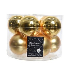 Decoris Kerstbal Glas 6.00cm 10 stuks - Goud