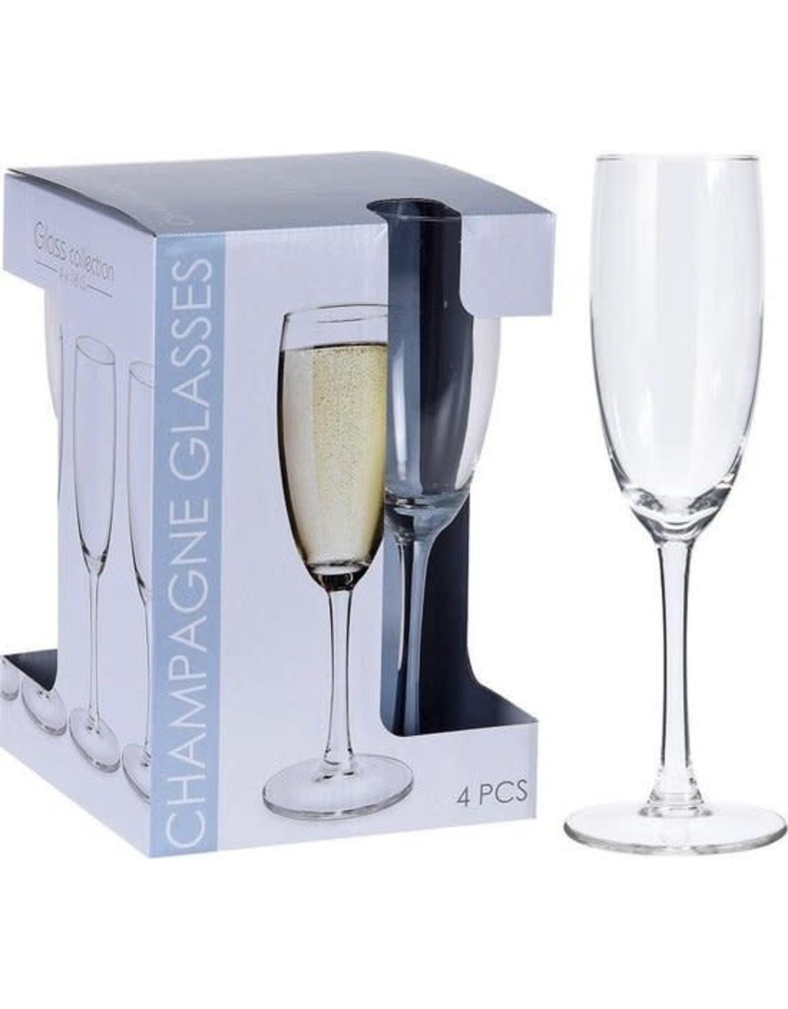 EXCELLENT HOUSEWARE Champagneglas set 18cl 4 stuks