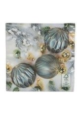 EXCELLENT HOUSEWARE Kerst Servetten Ballen 33x33cm 20 stuks 3 assorti