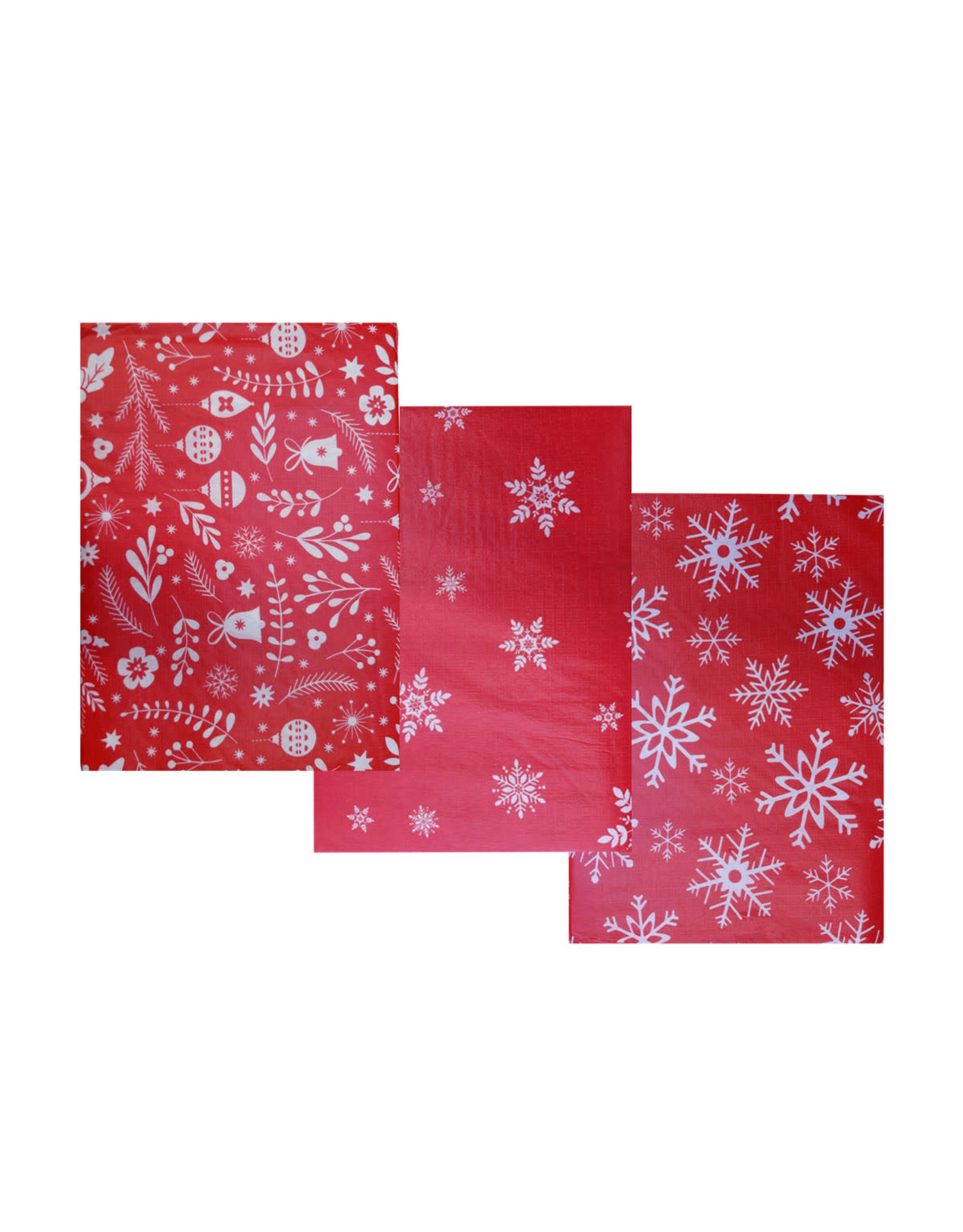 EXCELLENT HOUSEWARE Kerst Tafelkleed 130x180cm Rood 3 assorti