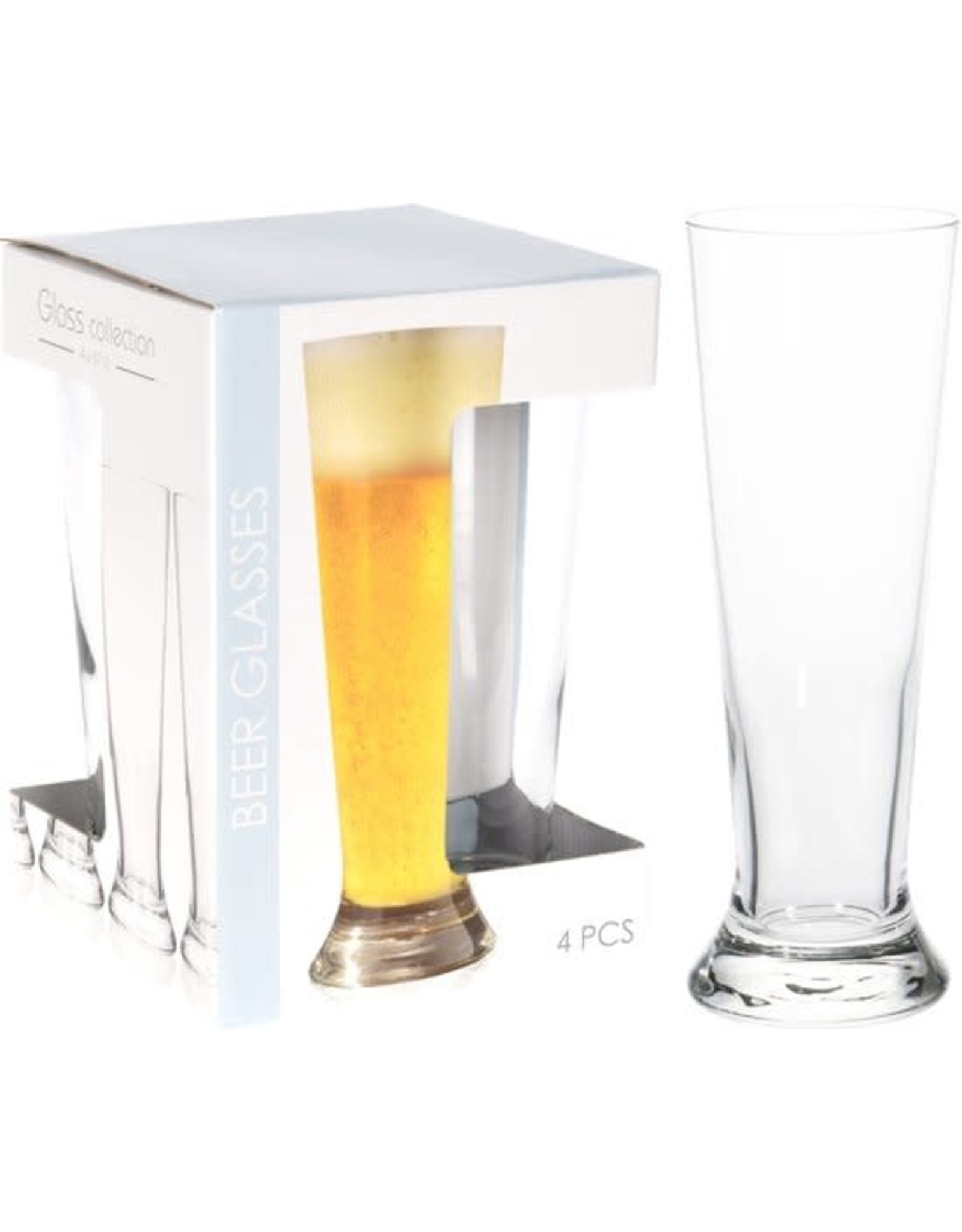 EXCELLENT HOUSEWARE Bierglazen 37 cl - 4 stuks