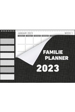 MGP CARDS MGPcards - Family planner XL 2023 - Week begint op Maandag Zwart