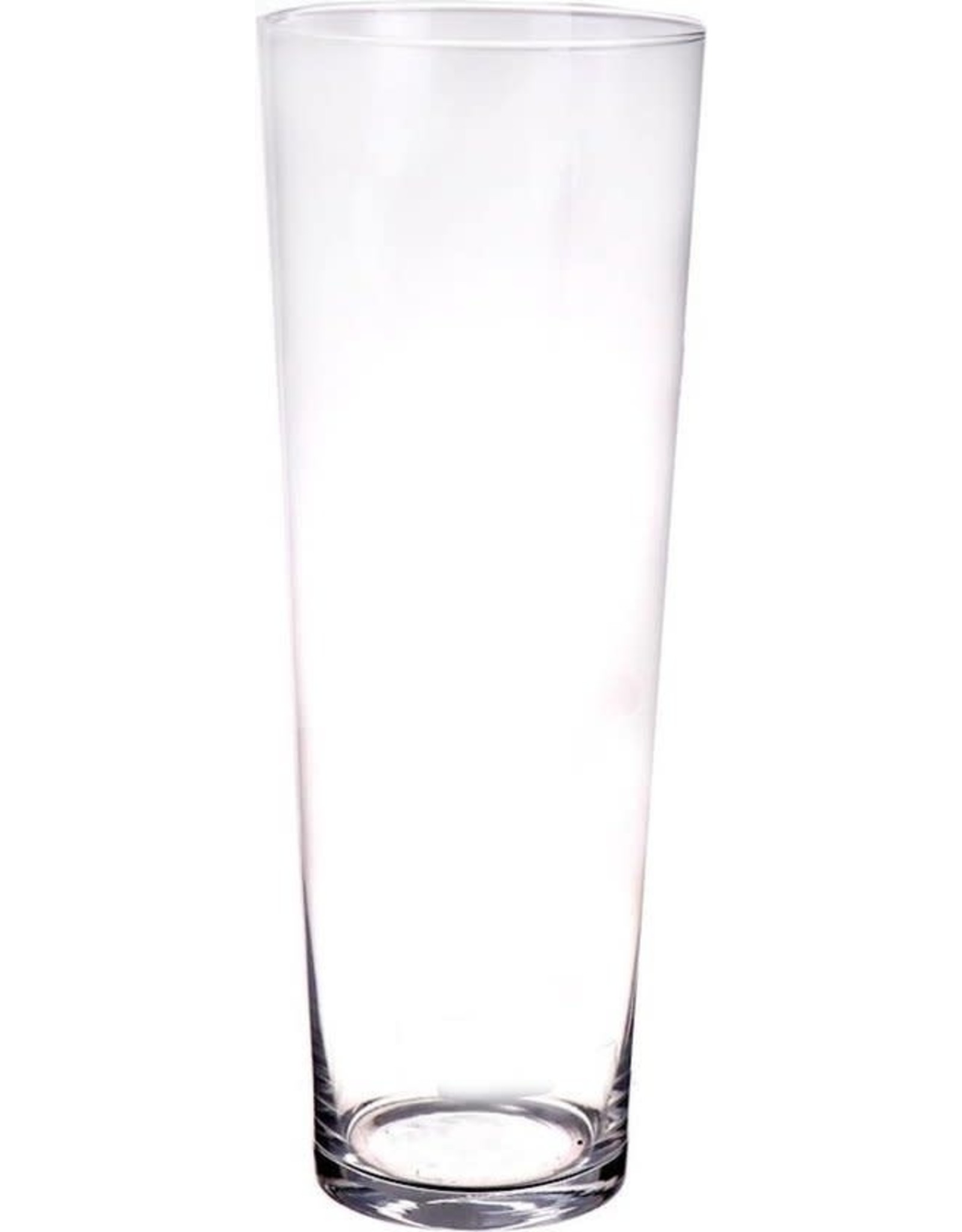 Conische bloemen/boeketten vaas helder glas 22 x 70 cm - Hoge vaas