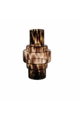 B Living Vase Leopard lantern shape amber H25 D14,8