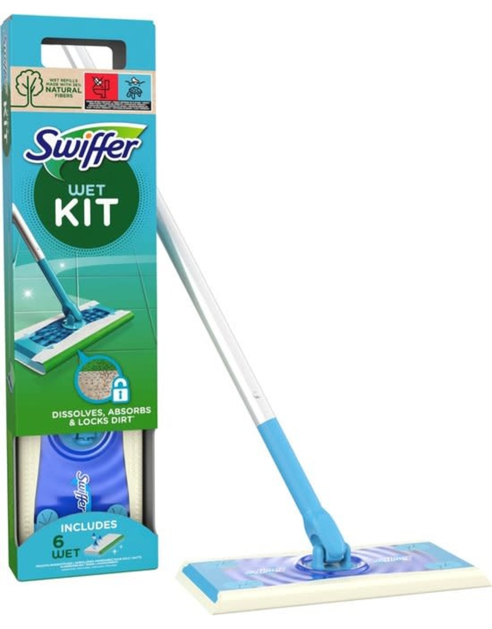 SWIFFER Swiffer Sweeper Wet Starterskit incl. 6 navullingen