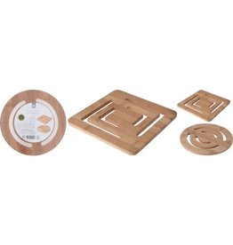 EXCELLENT HOUSEWARE Pannenonderzetter hout 20x20 cm