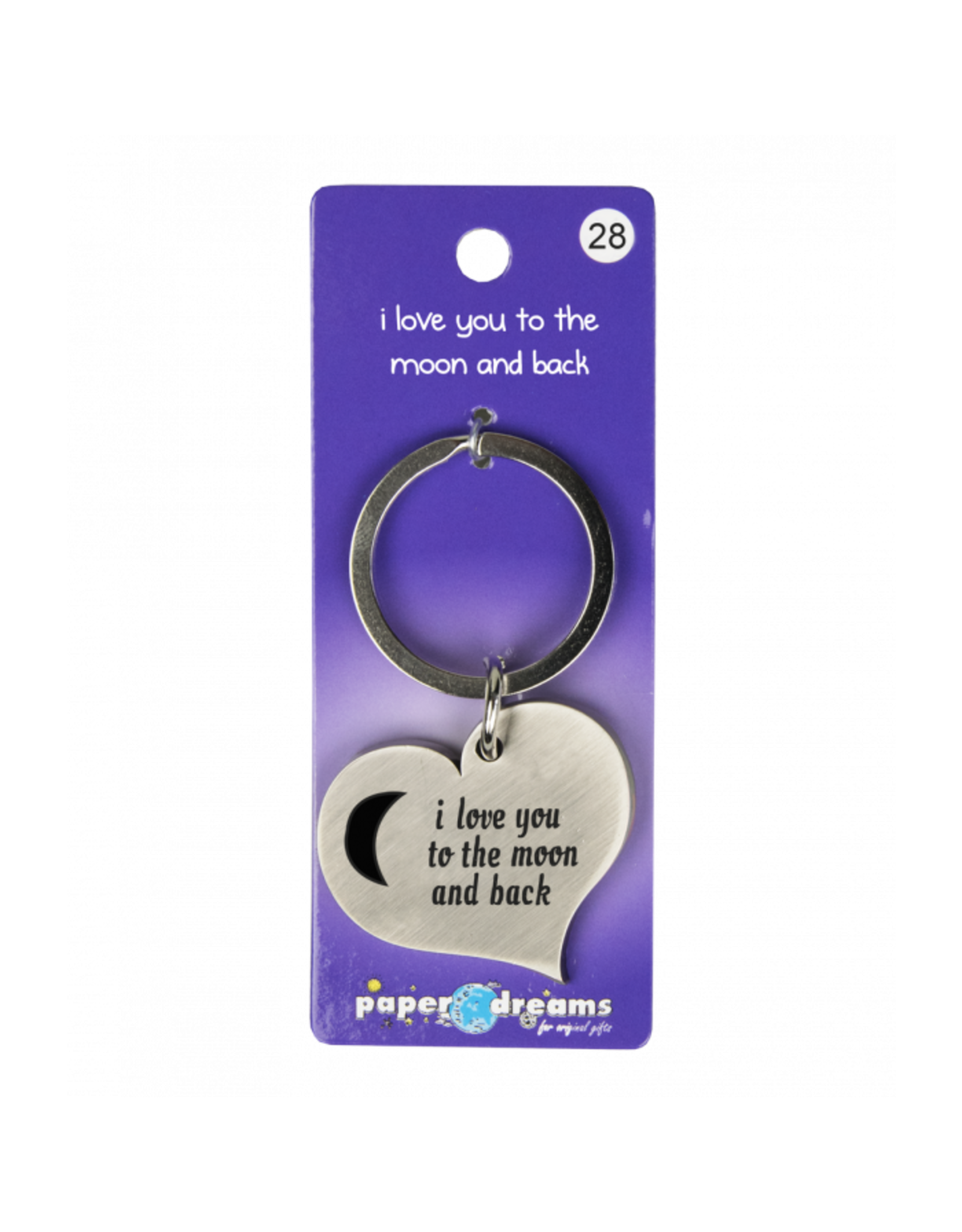 Paper Dream Hart sleutelhanger - I love you to the moon