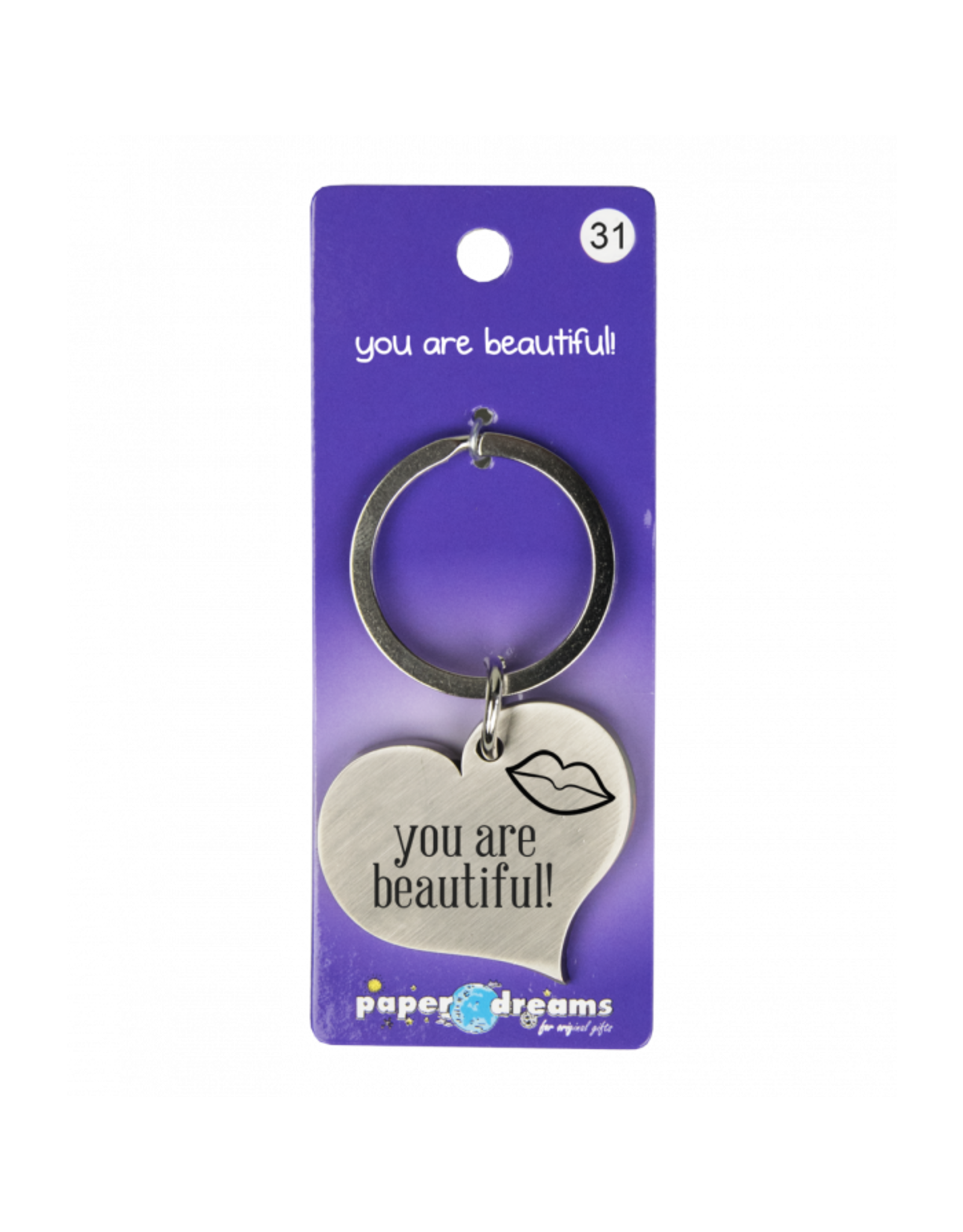 Paper Dream Hart sleutelhanger - you are beautiful