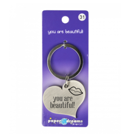 Paper Dream Hart sleutelhanger - you are beautiful