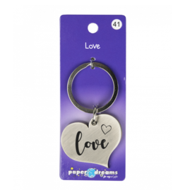 Paper Dream Hart sleutelhanger - love