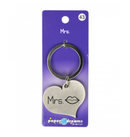 Paper Dream Hart sleutelhanger - Mrs. (zoen)