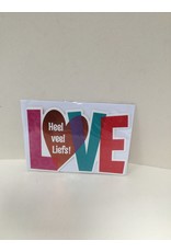 TOUCHE Wenskaart -HEEL VEEL LIEFS- Touche cards met envelop