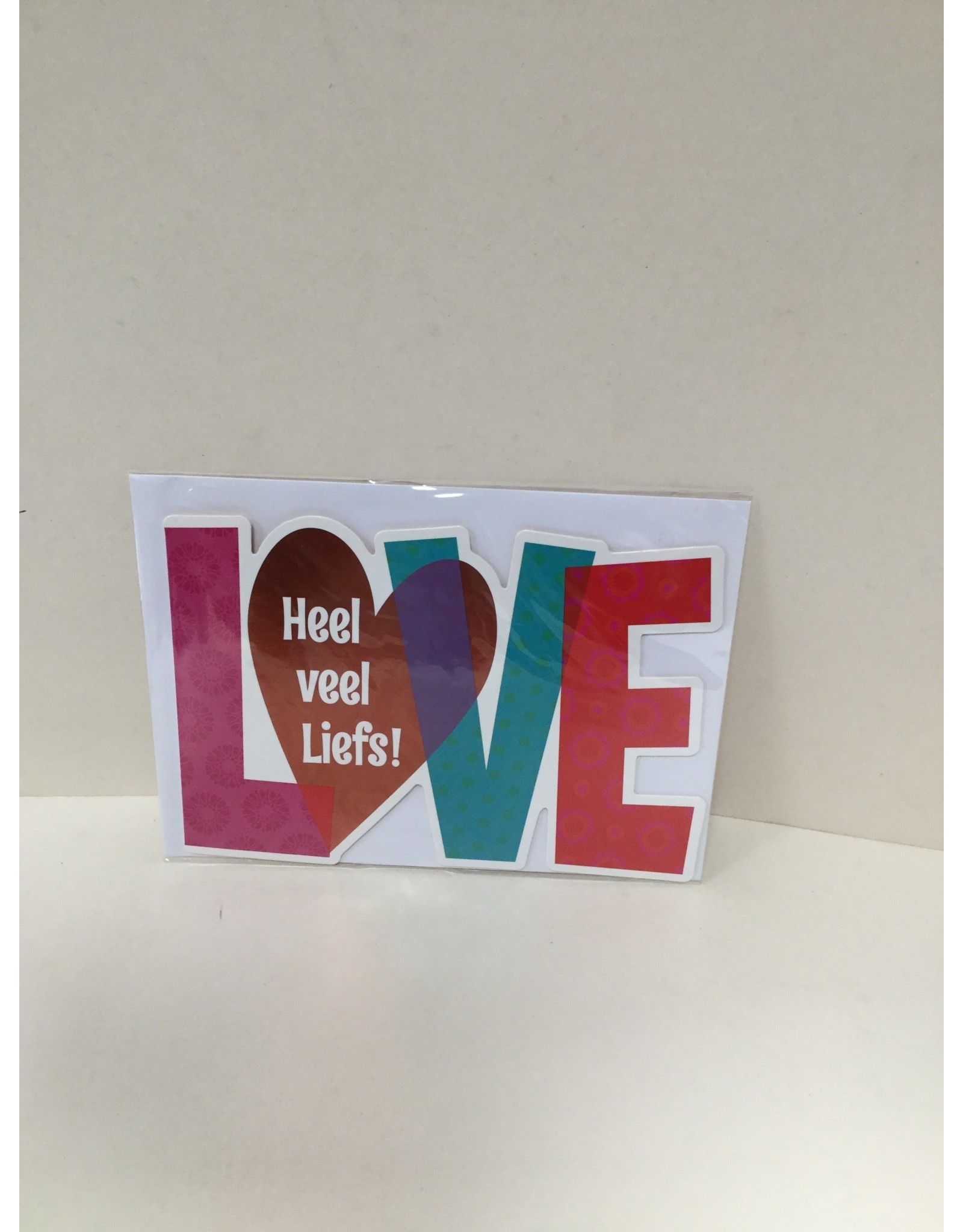 TOUCHE Wenskaart -HEEL VEEL LIEFS- Touche cards met envelop