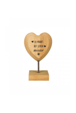 Paper Dream Wooden hearts - Jij maakt het leven mooier 8x11,5x20,5cm