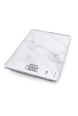 SOEHNLE Soehnle keukenweegschaal Compact 300 - digitaal - 1 gram nauwkeurig - tot 5 kg - marmerlook - wit