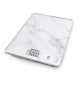 SOEHNLE Soehnle keukenweegschaal Compact 300 - digitaal - 1 gram nauwkeurig - tot 5 kg - marmerlook - wit