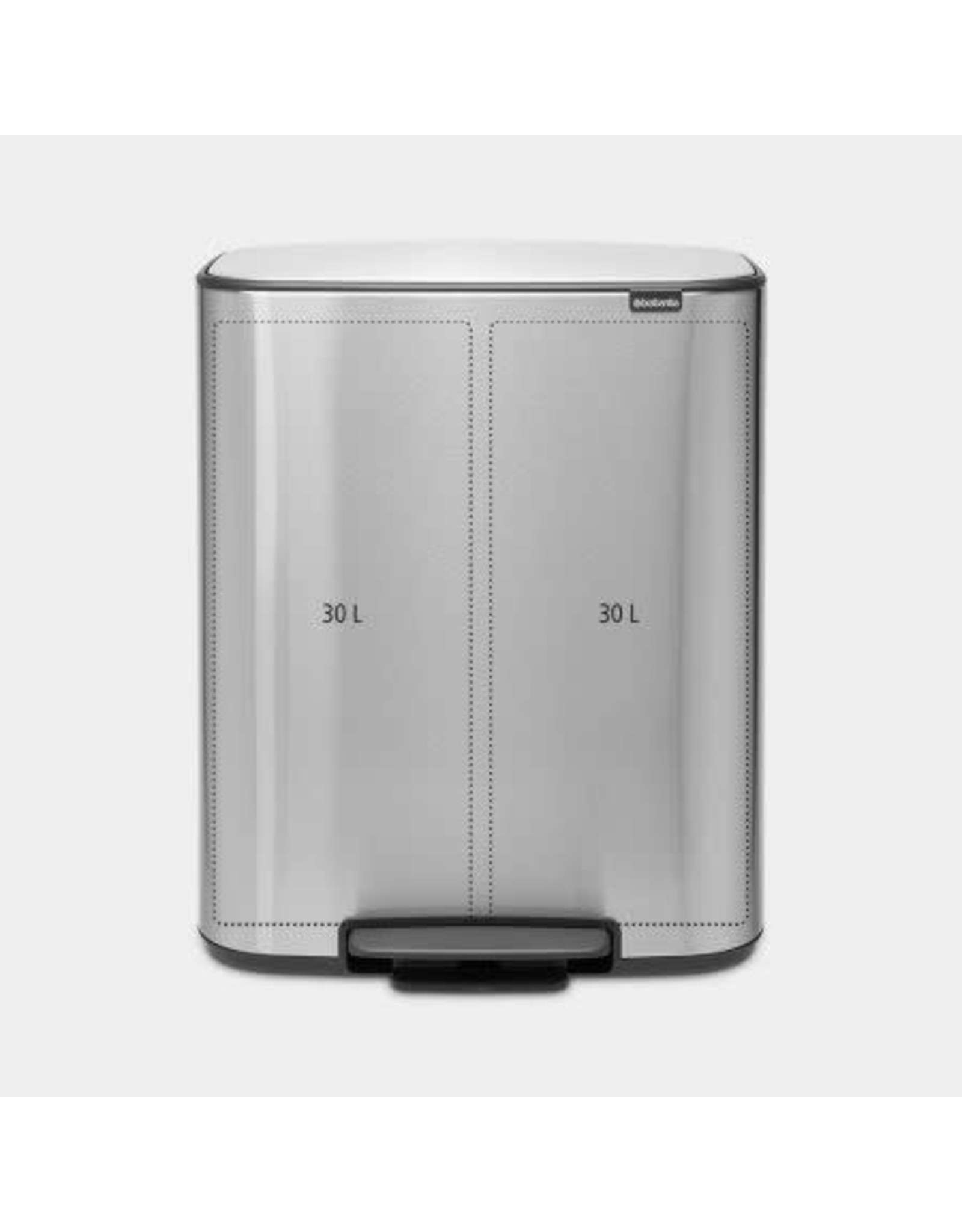 BRABANTIA Brabantia Bo Prullenbak - 2 x 30 l - Matt Steel Fingerprint Proof