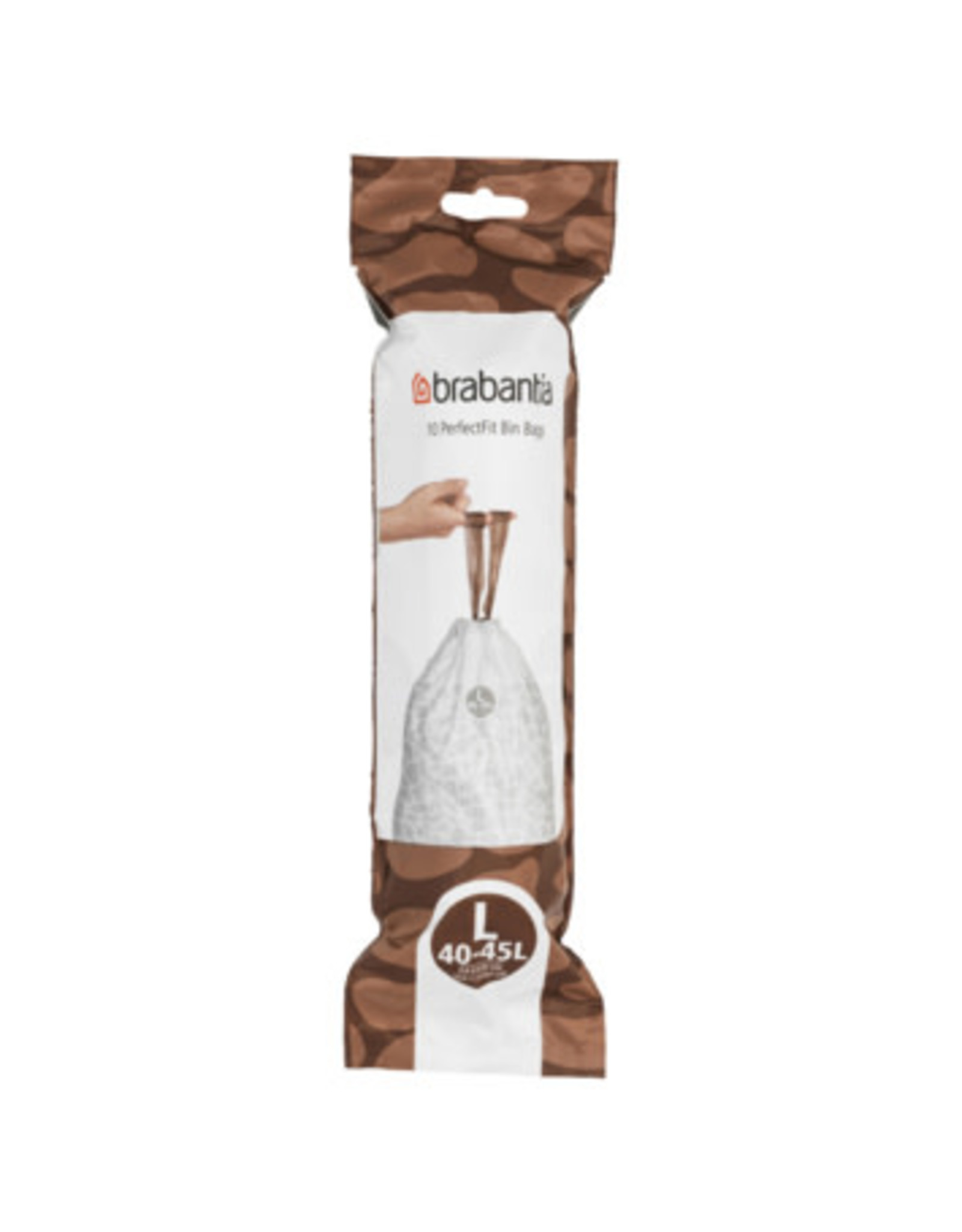 BRABANTIA Brabantia PerfectFit afvalzak met trekbandsluiting code L, 40-45 liter, 10 stuks/rol - White