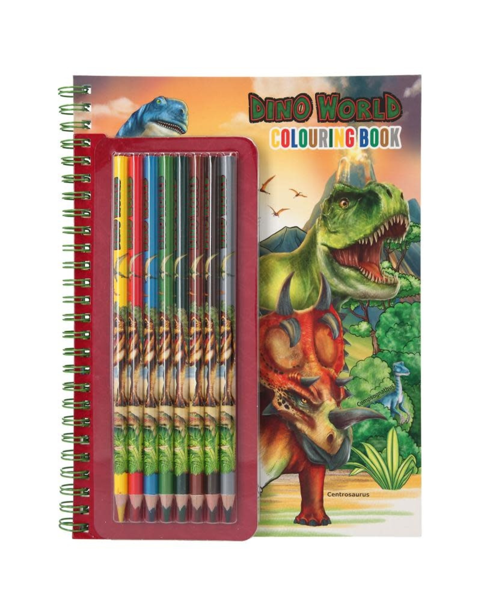 Depesche Dino World kleurboek met kleurpotloden