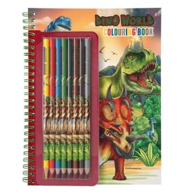 Depesche Dino World kleurboek met kleurpotloden