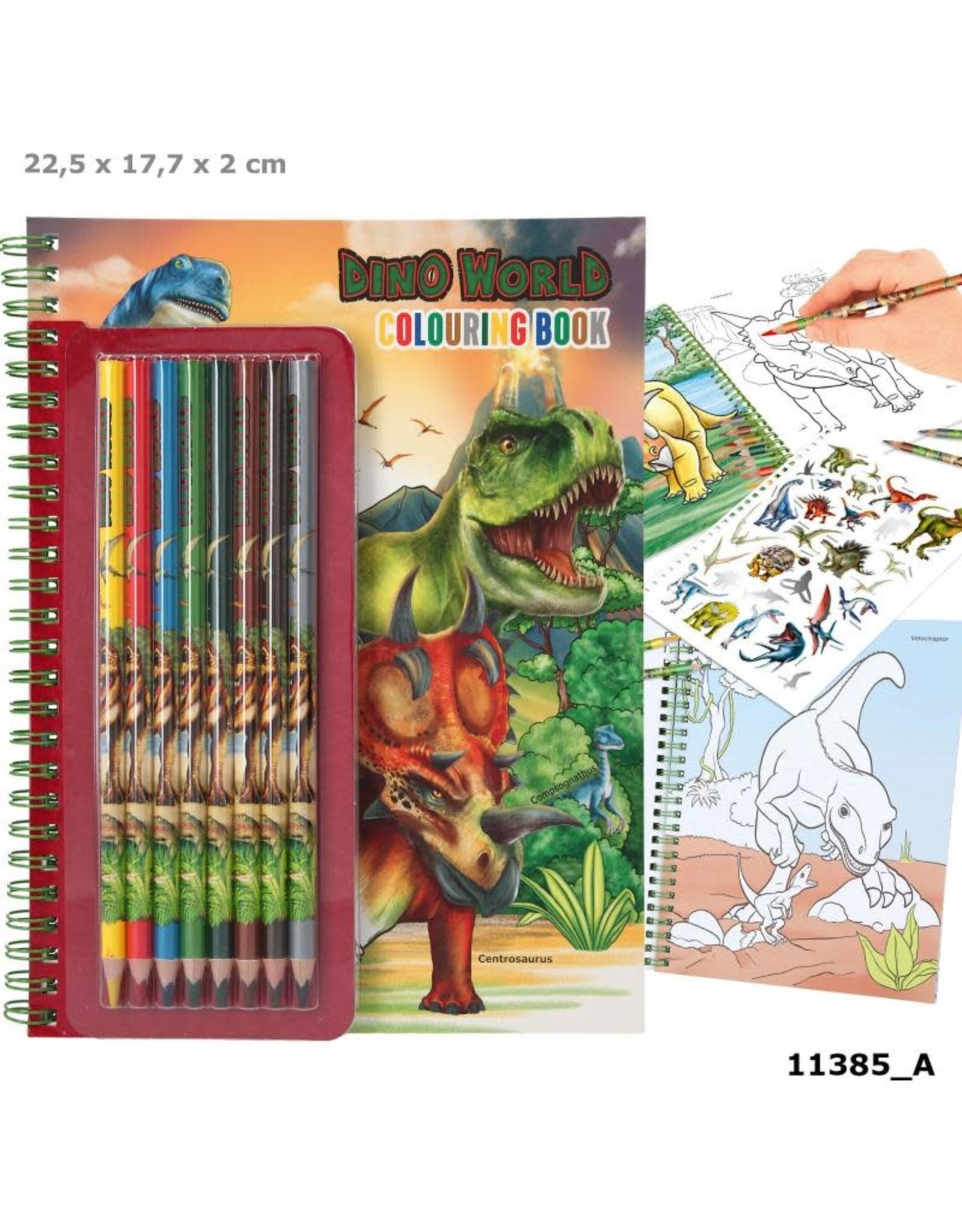 Depesche Dino World kleurboek met kleurpotloden