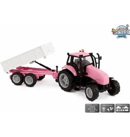 GLOBE Kids Globe die-cast tractor met aanhanger