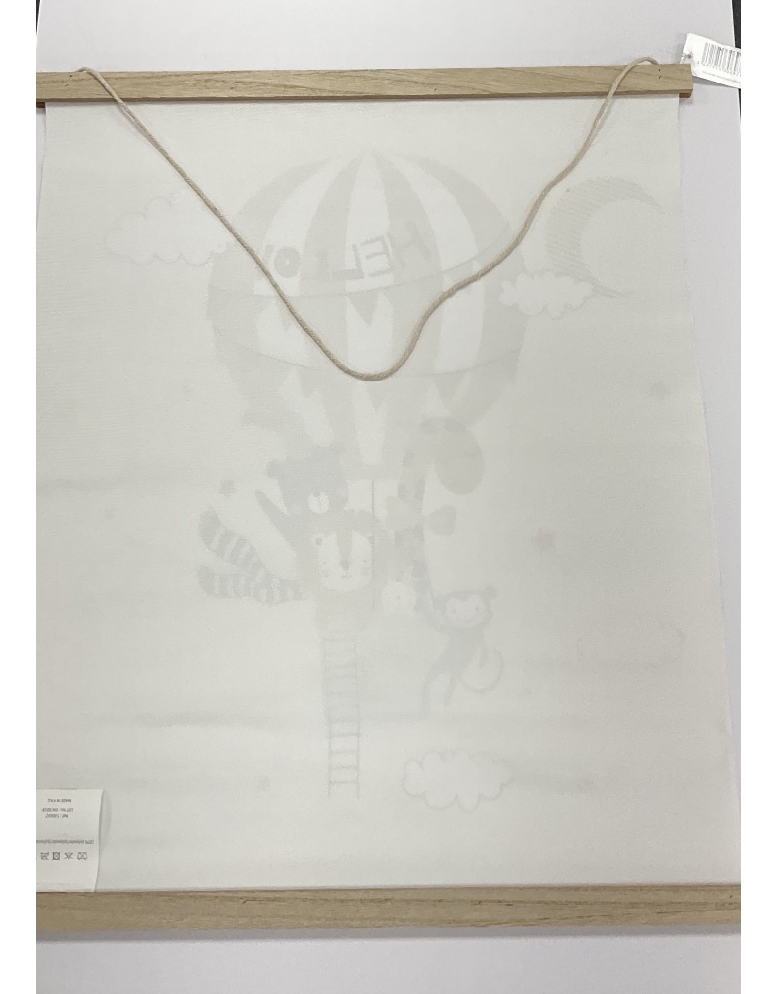 MERKLOOS Poster Safari dieren met luchtballon - HELLO 56 x 46 x 82 cm