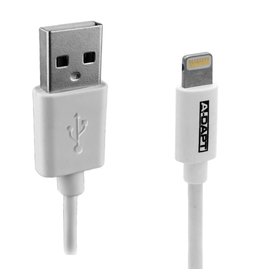 A-DAPT A-DAPT Data en Laadkabel USB-A > Apple Lightning MFI 1m Wit (bulk