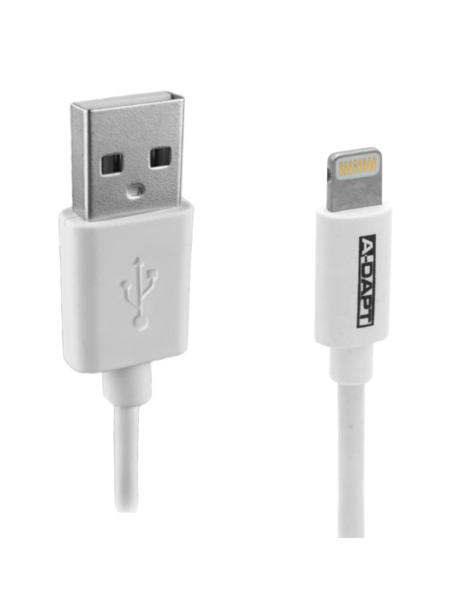 A-DAPT A-DAPT Data en Laadkabel USB-A > Apple Lightning MFI 2m Wit