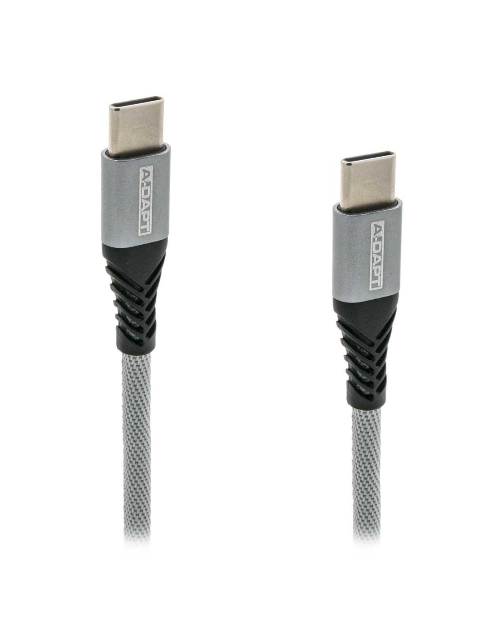 A-DAPT A-DAPT Data en laadkabel USB-C > USB-C 1m PRO grijs