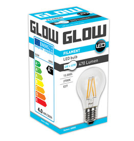 Glow LED Filament normaal | 4-40W E27 A60 2700K 470lm ND