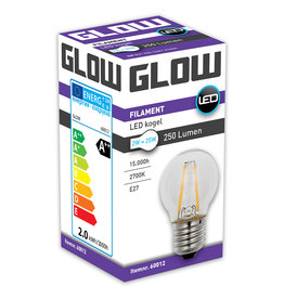 Glow Glow kogel e27 2W 25w 2700k 250lm