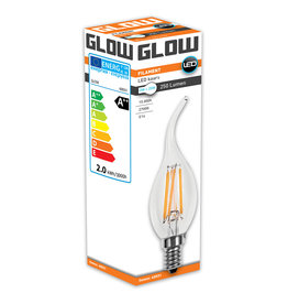 Glow LED Filament tipkaars | 2-25W E14 CA35 2700K 250lm ND