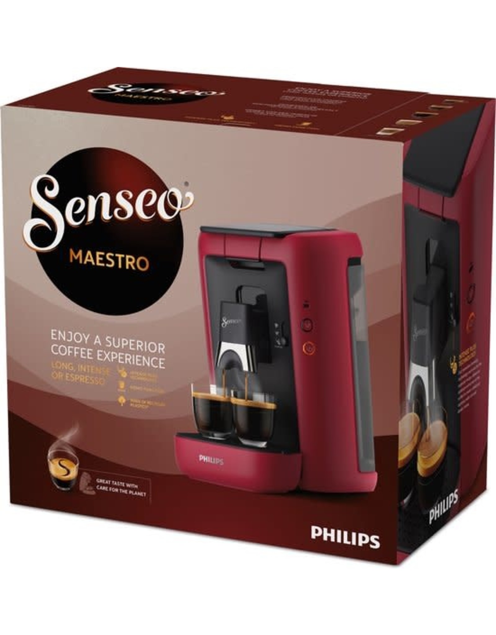 PHILIPS Philips Senseo Maestro koffiepadmachine CSA260/90 - rood