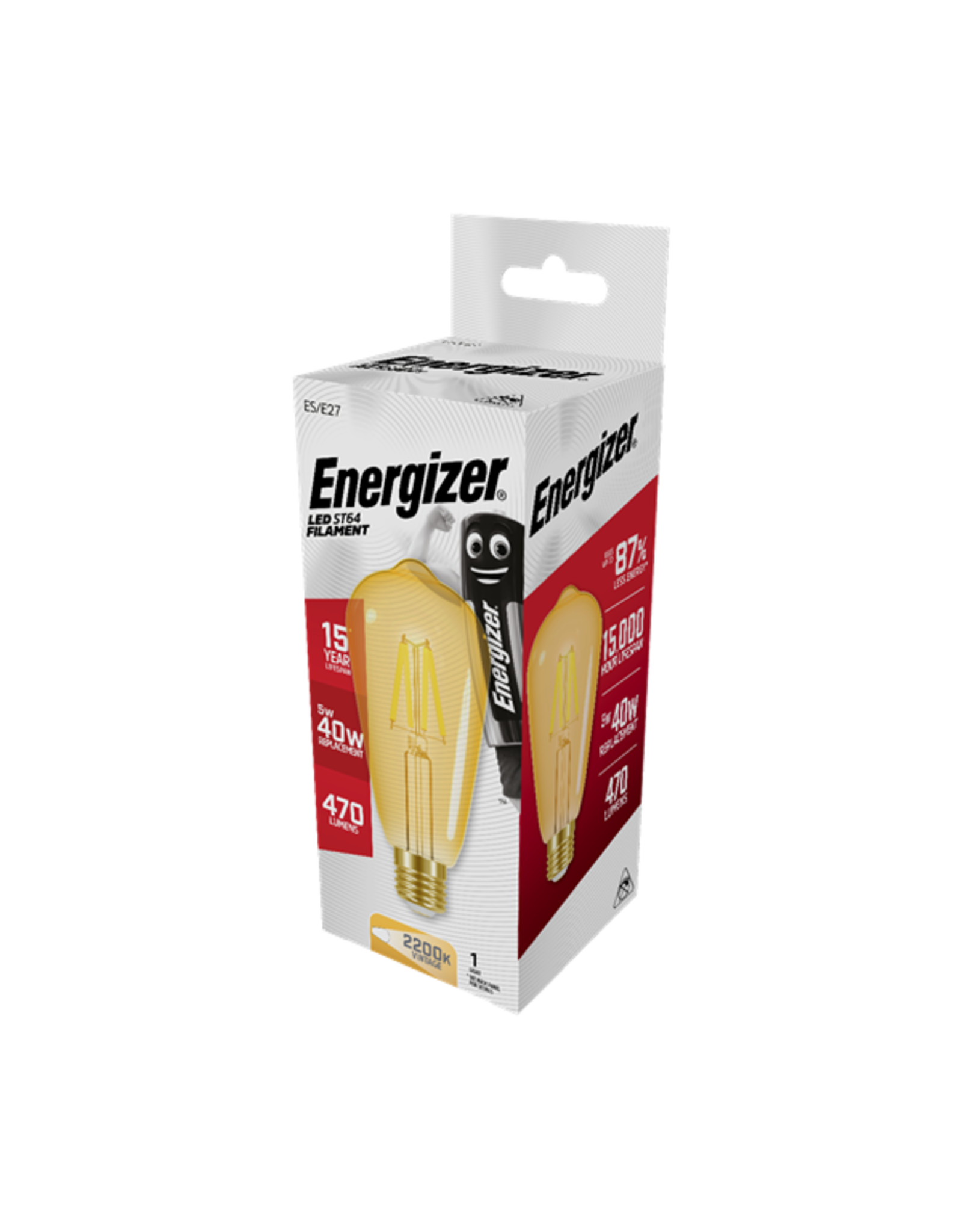 Energizer Energizer gold filament Edison st64 e27 5w 40w 2200k