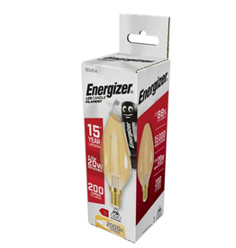 Energizer Energizer LED Filament Candle E14 (SES) 275lm 2.5W 2,200K (Warm White)