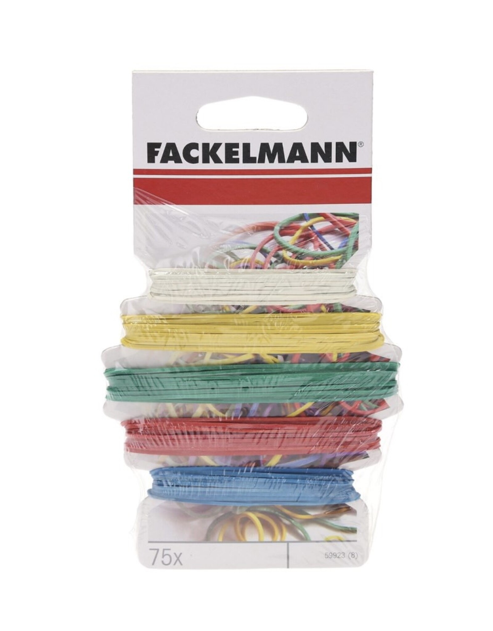 FACKELMANN Fackelmann elastieken veelkleurig 75 stuks
