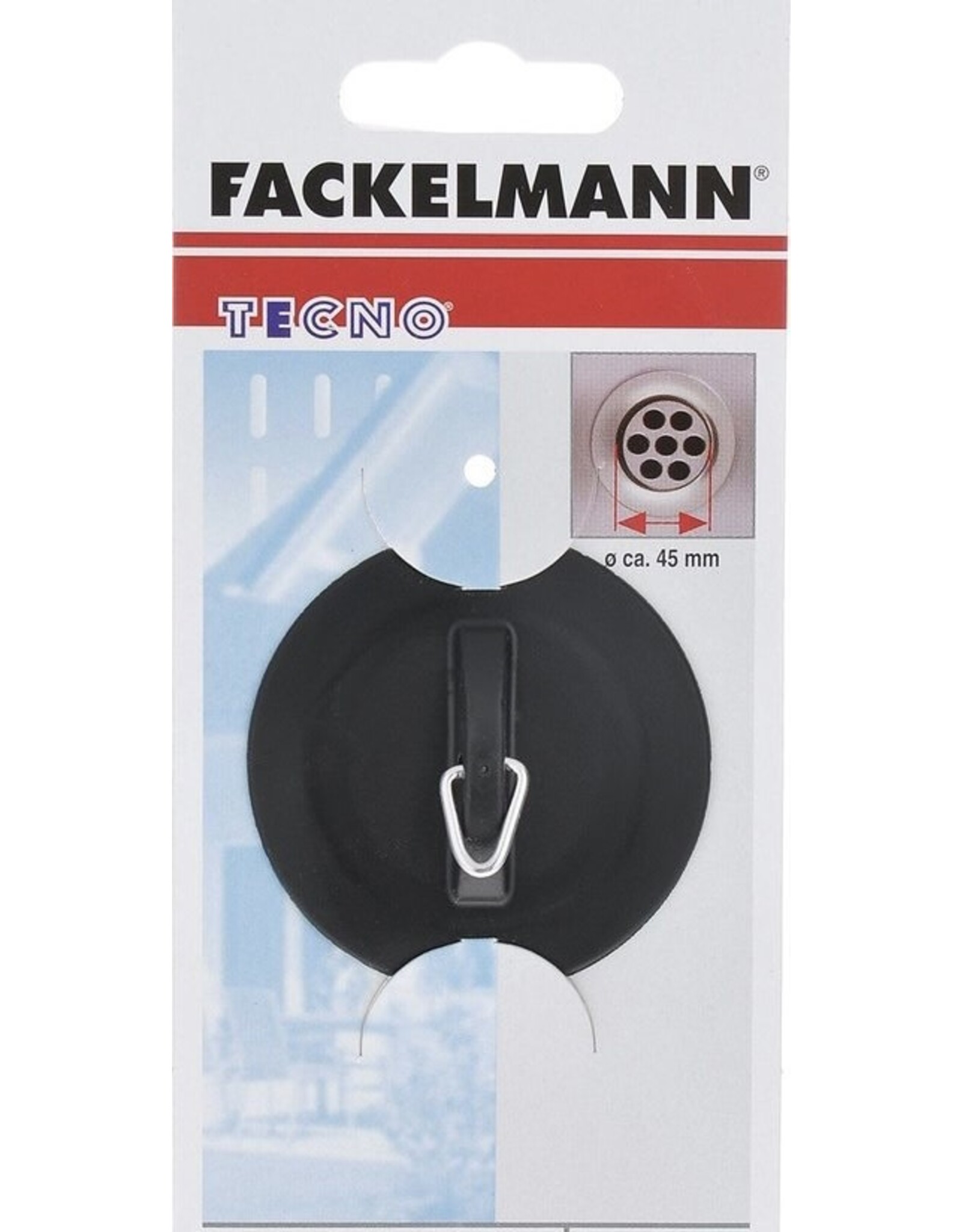 FACKELMANN Fackelmann tecno afvoer plugstop met binnenmaat 45mmzwart