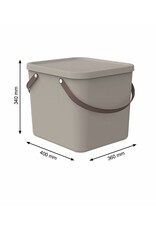 ROTHO Rotho - Prullenbak van 40L - Opbergcontainer - cappuccino