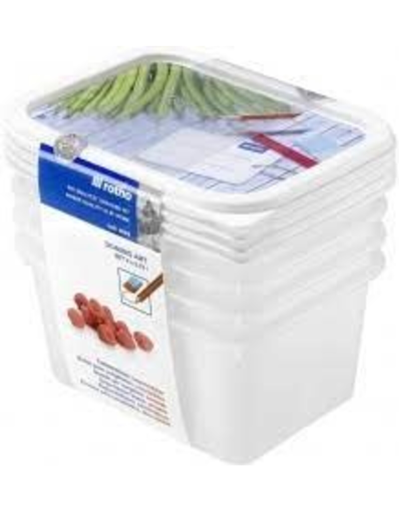 ROTHO Rotho set diepvriesdozen 3 x 1,5l domino etiket decor