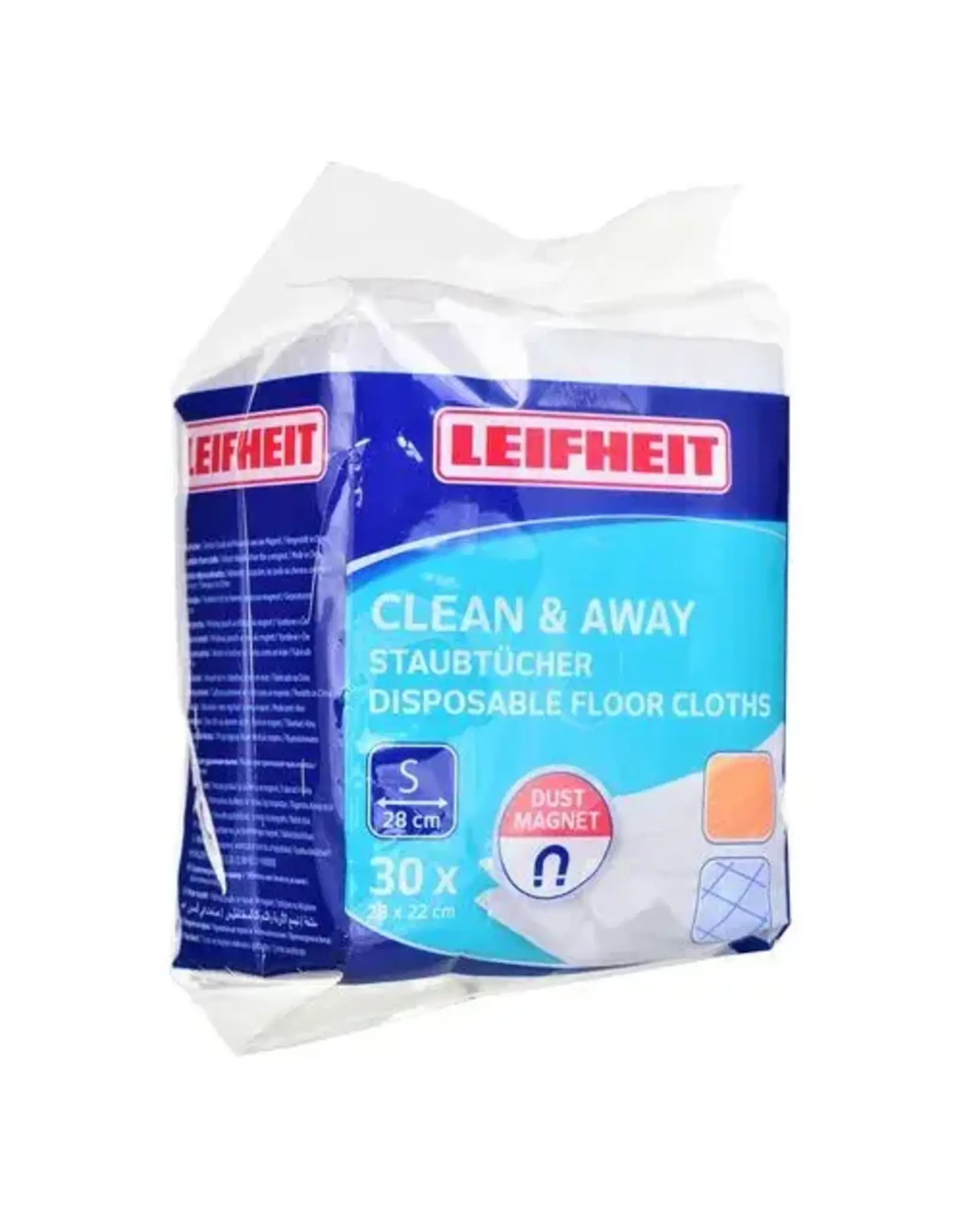 LEIFHEIT Leifheit clean en away wegwerp stofdoekjes Magneto static 30 stuks 28cm