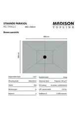 MADISON GARDEN Madison - Parasol Rectangle Grey  400x300 Grijs