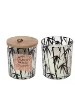 Kaars in glazen pot Palm print groot