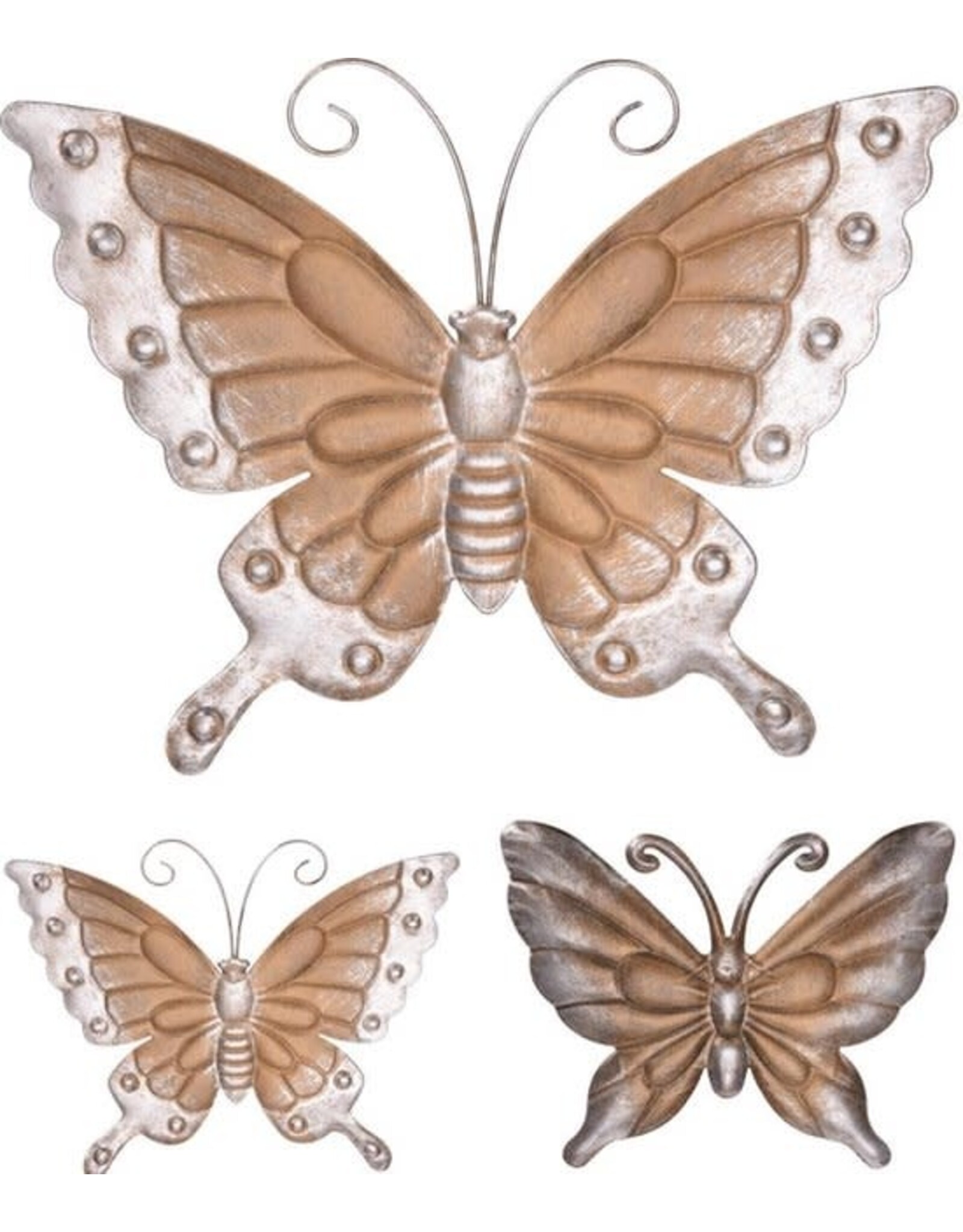 PRO GARDEN Muurdecoratie metalen vlinder