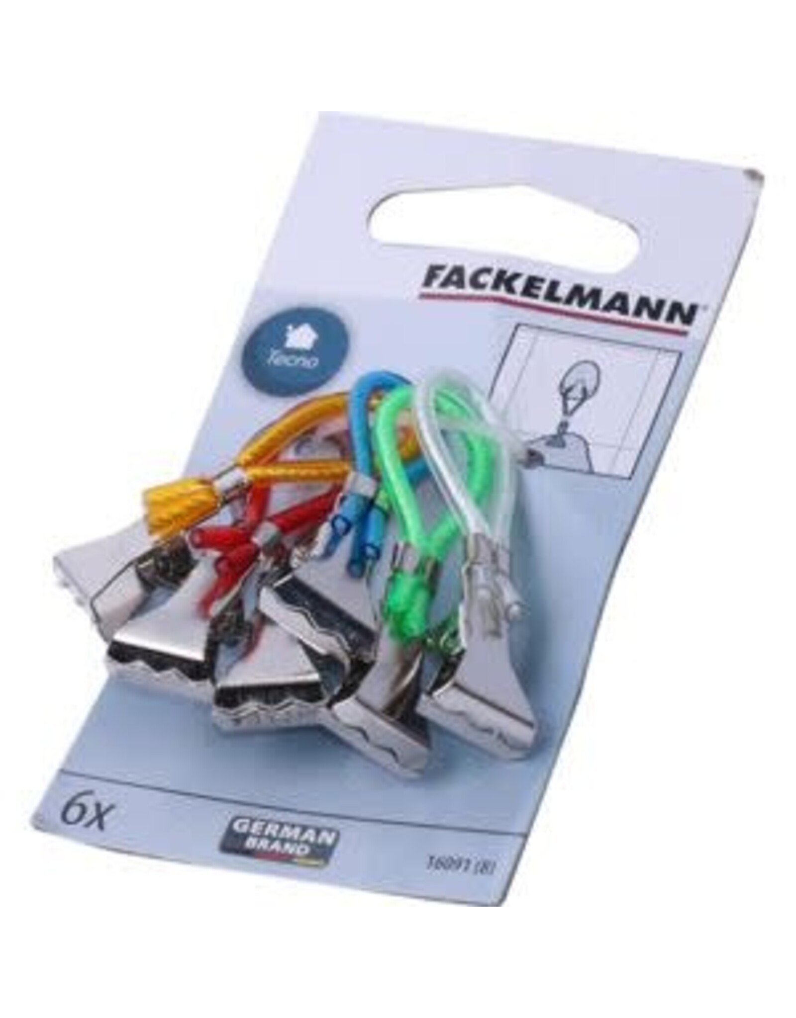 FACKELMANN Fackelmann tecno ophanghaakje assorti 6 stuks