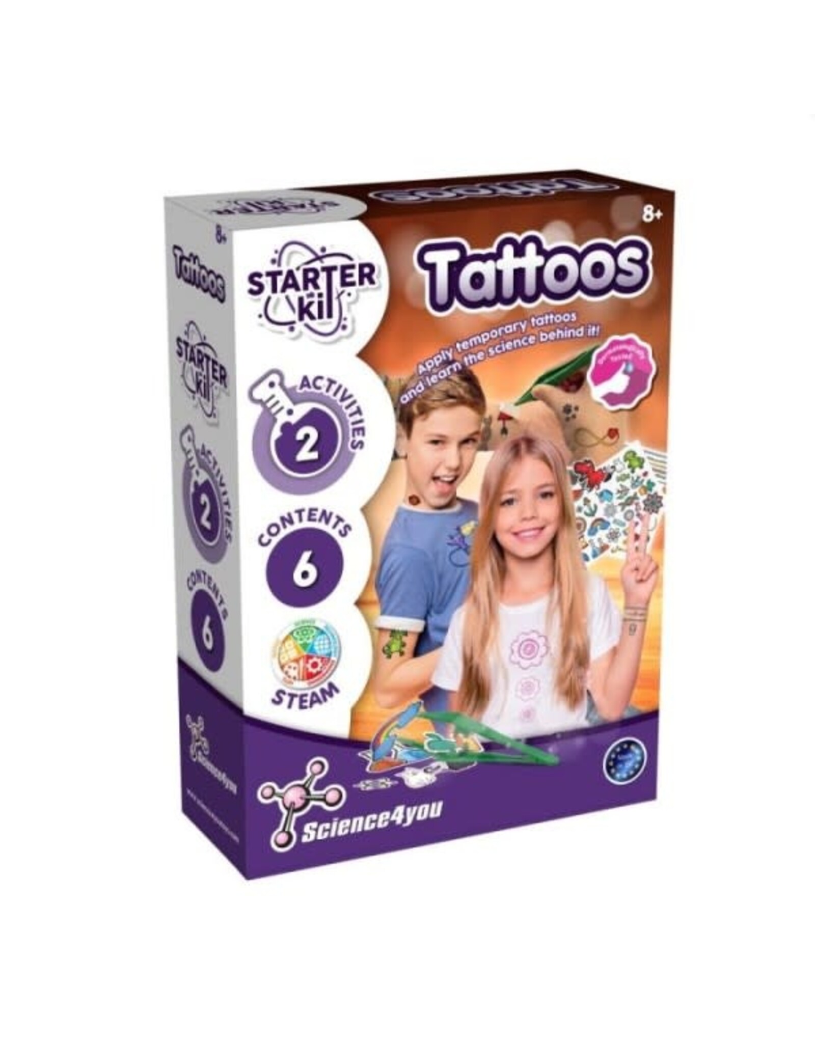 Science 4you WETENSCHAP TATTOO STARTER SET