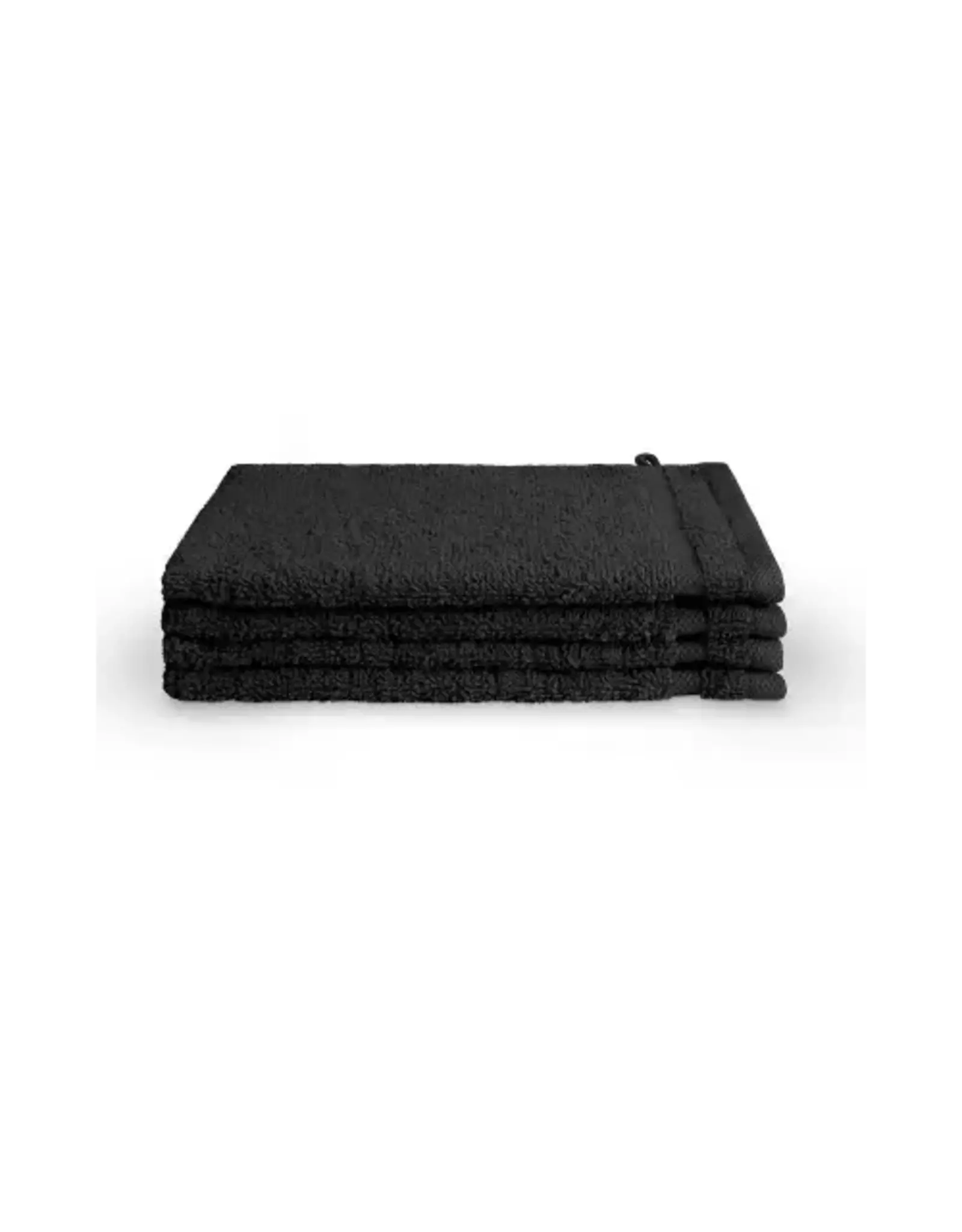 byrklund BYRKLUND Bath Basics Washand 16x21cm - Zwart - 4 stuks