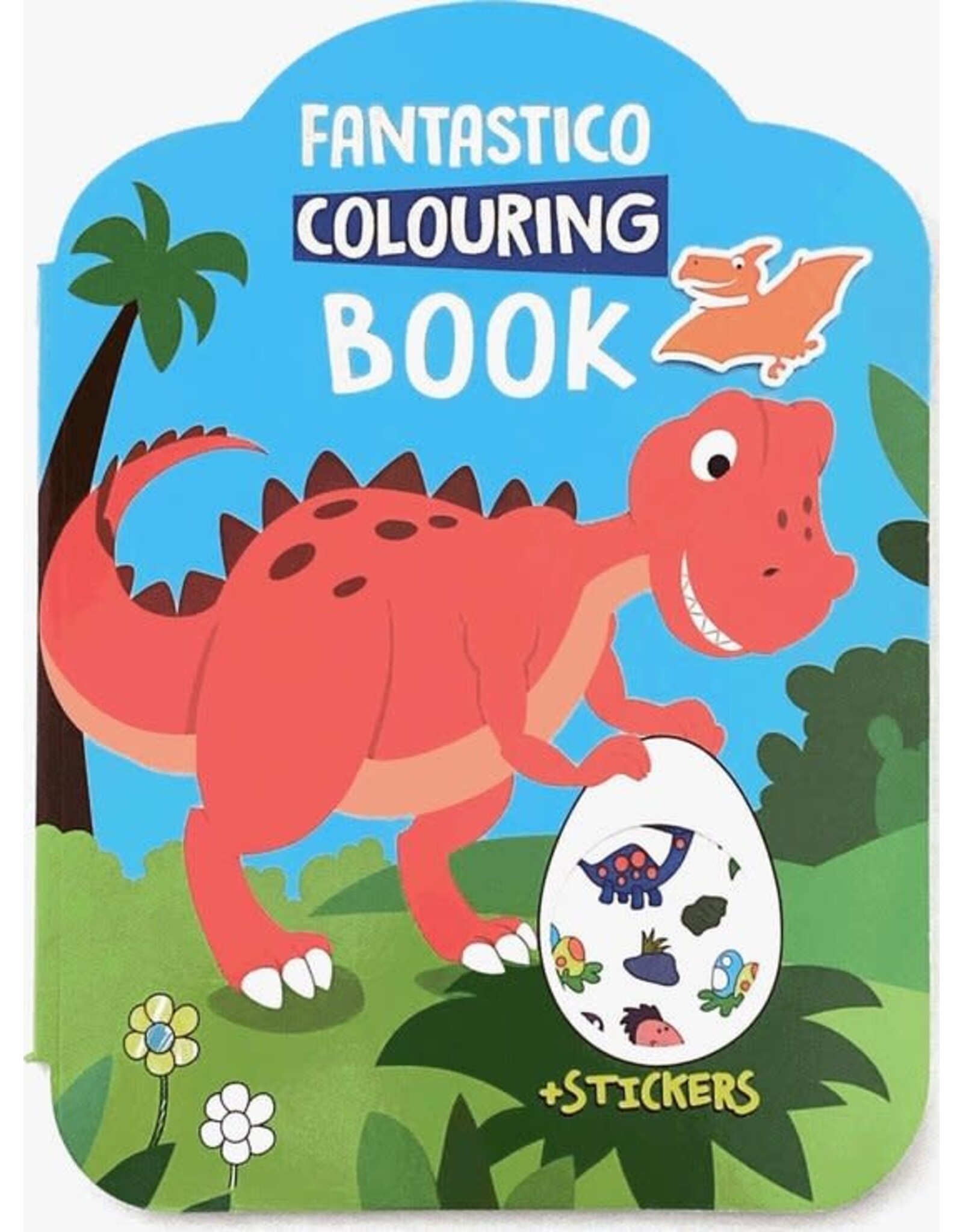 Wins Holland Fantastico Colouring Book - Dinosaurus - Kleurboek - Stickerboek