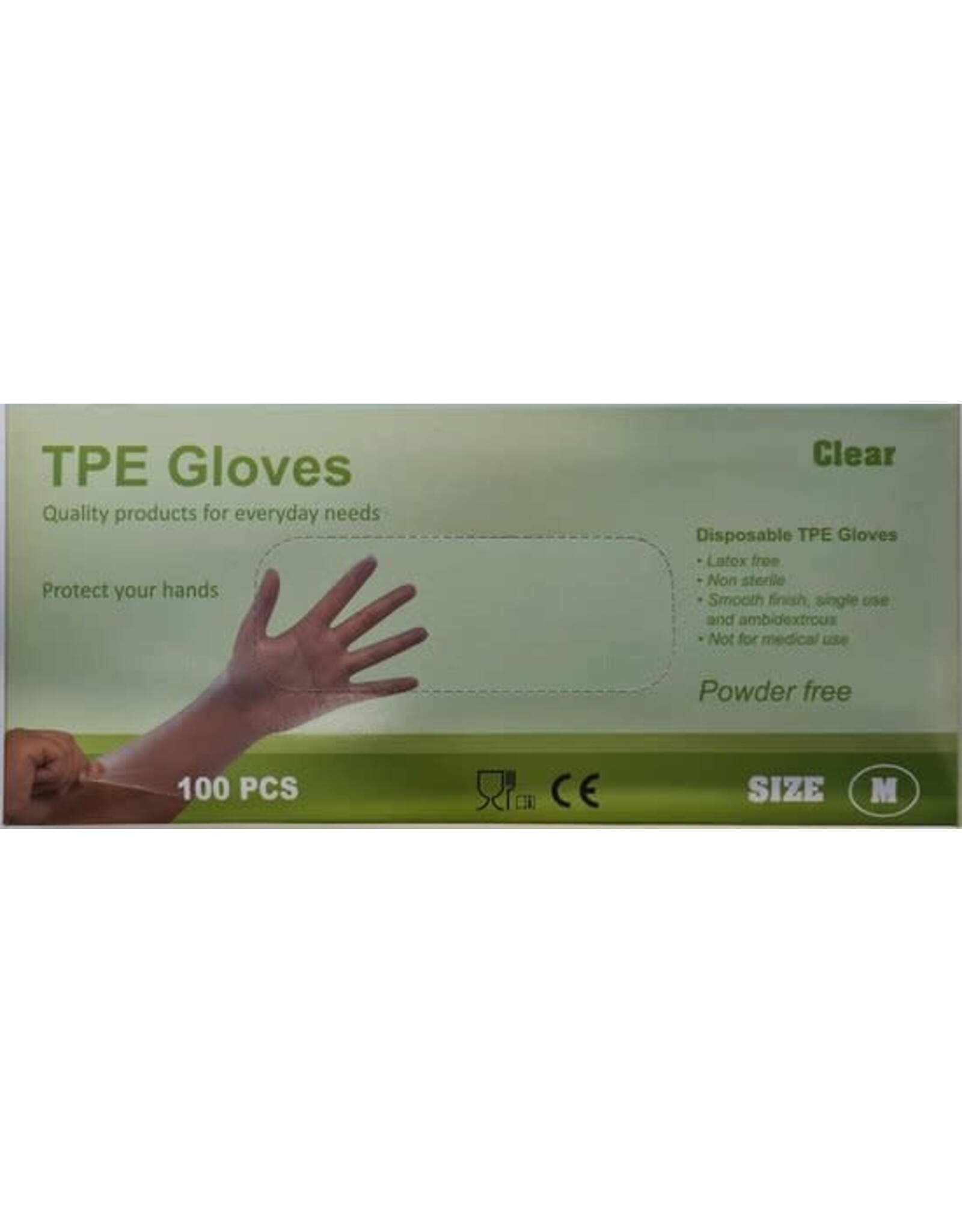 TPE Wegwerp Handschoenen - 100 stuks - Maat M - TPE Handschoenen - Latex & Poeder vrij